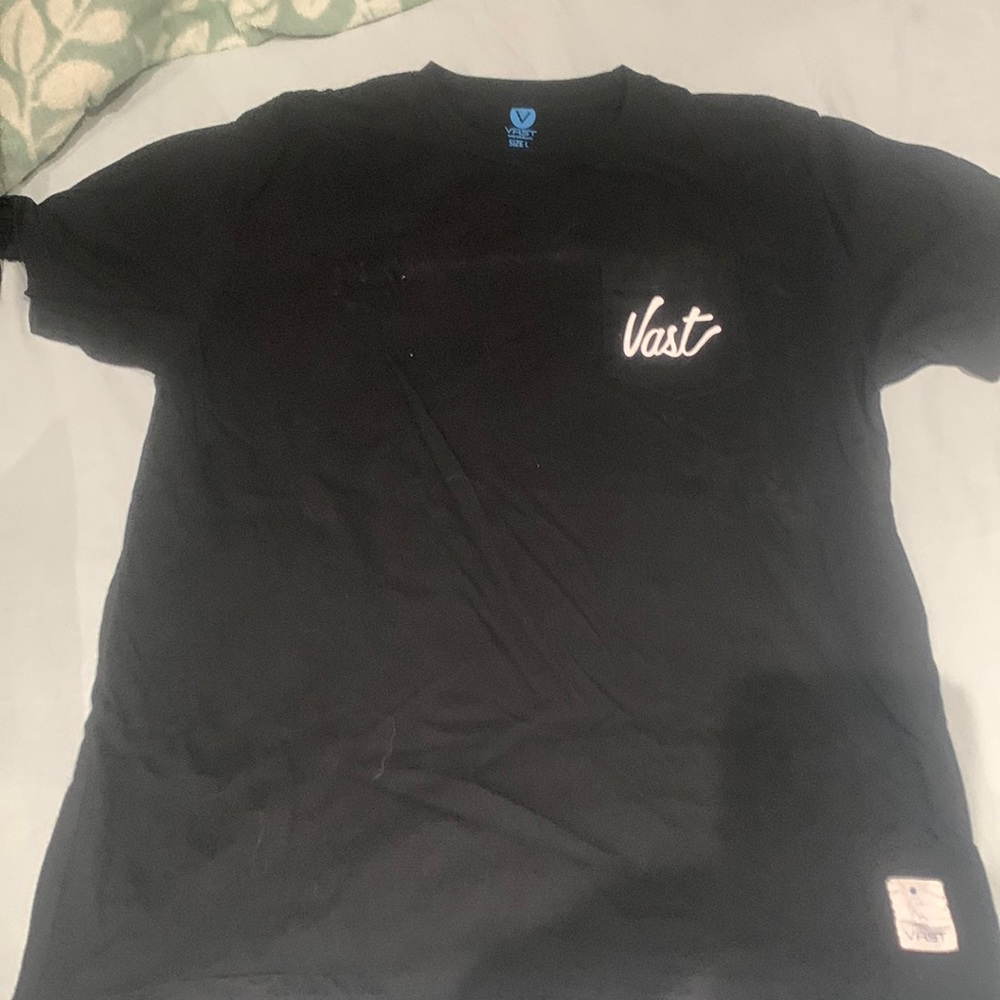 black shirt, with pocket